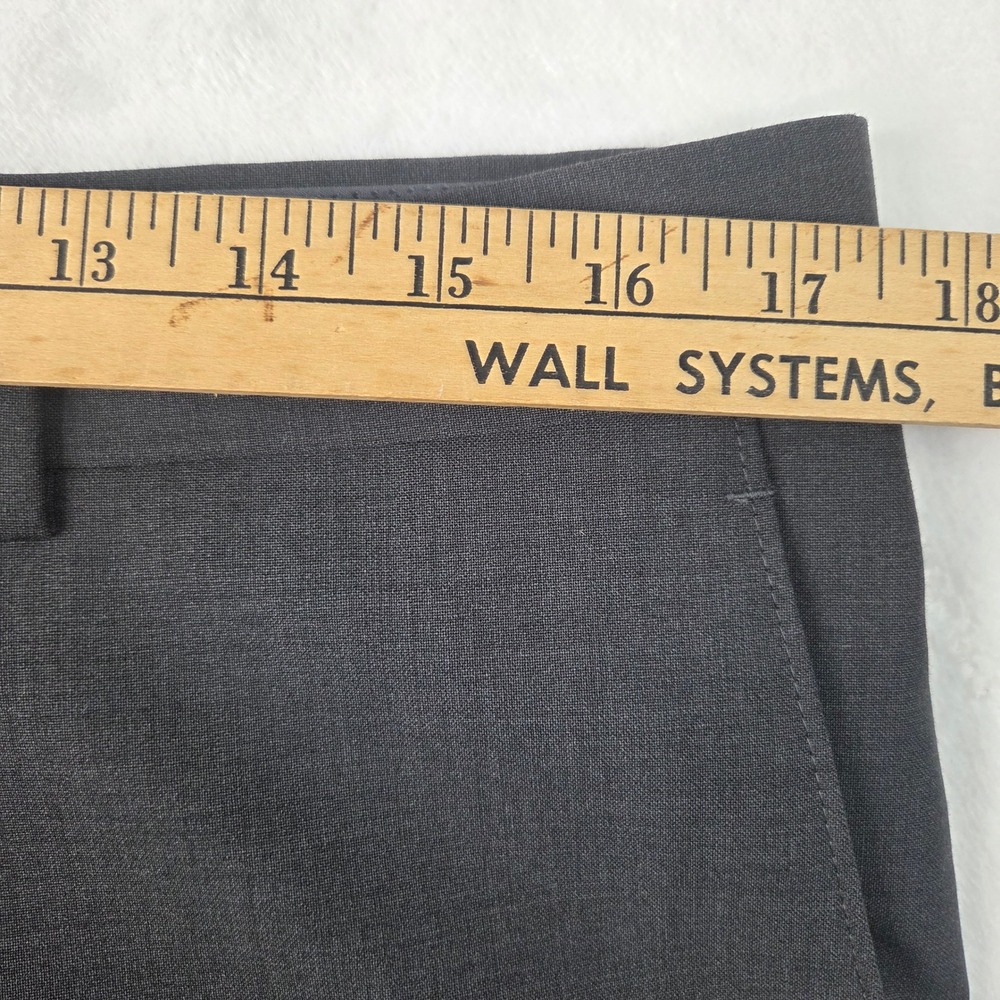 Bar III Dress Pants Mens 34x32 Charcoal Gray Excellent Slim Fit Wool Blend - Picture 6 of 7